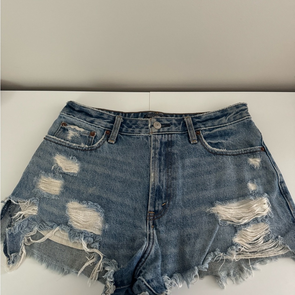 Distressed Denim Shorts